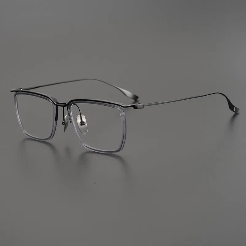 Gatenac Unisex Full Rim Square Titanium Eyeglasses Gxyj896
