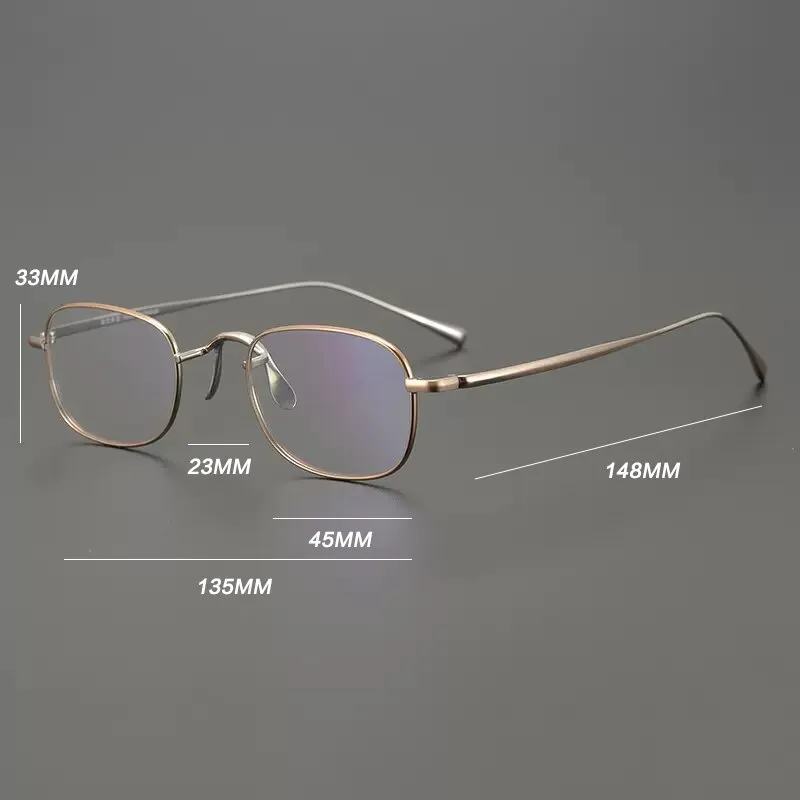 Gatenac Unisex Full Rim Square Titanium Eyeglasses Gxyj909