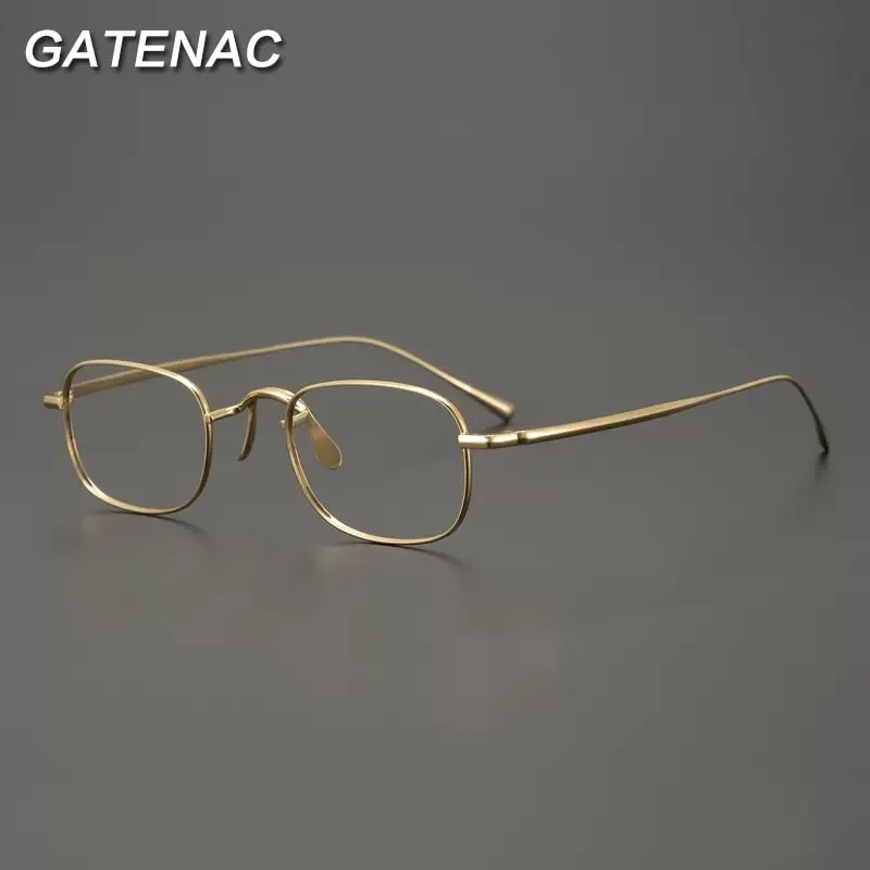 Gatenac Unisex Full Rim Square Titanium Eyeglasses Gxyj909