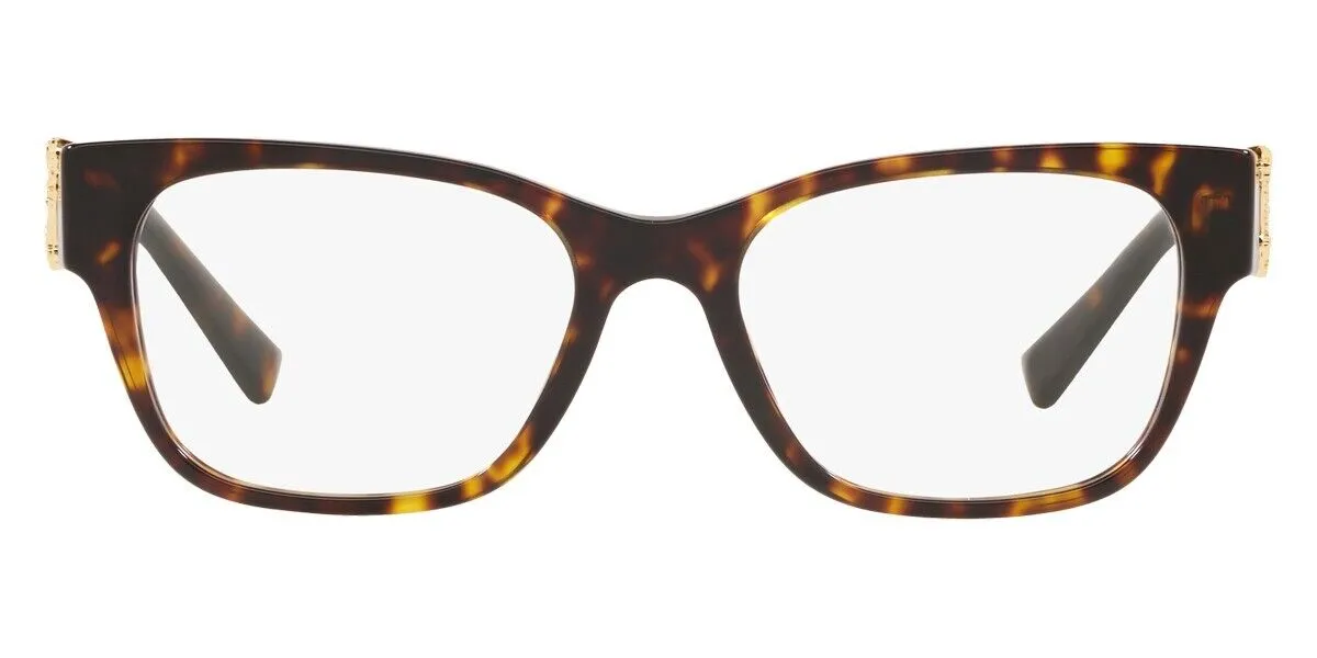 Genuine VERSACE Dark Havana Frame Women Cat Eye Eyeglasses VE3282 108 51mm