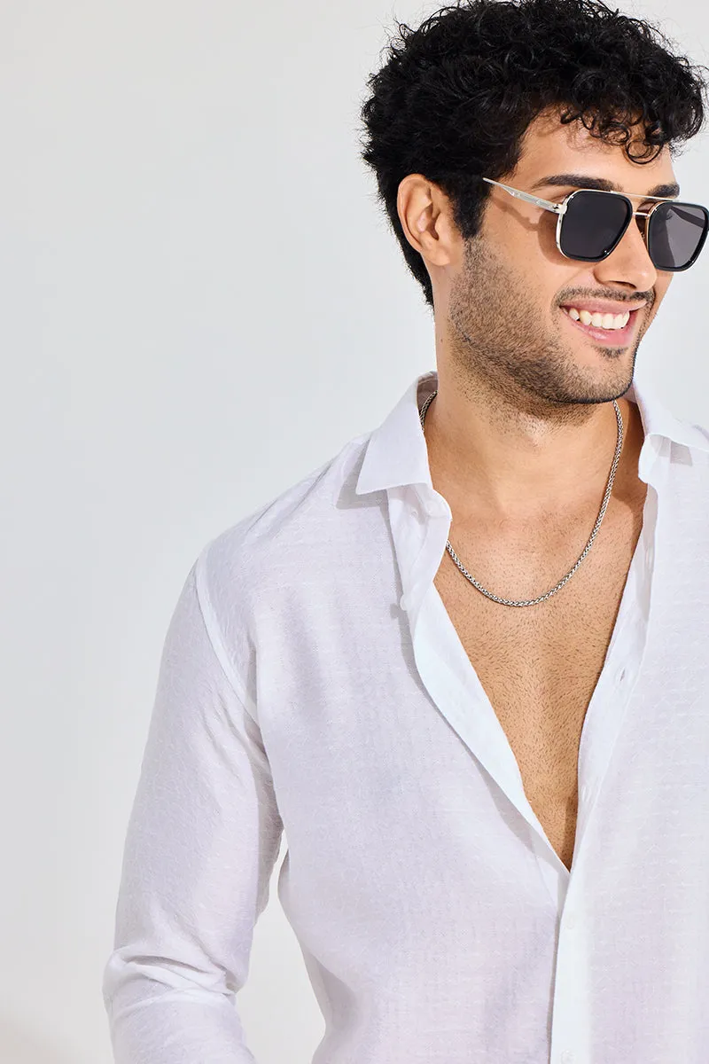 Geo Rectangular Black Sunglasses