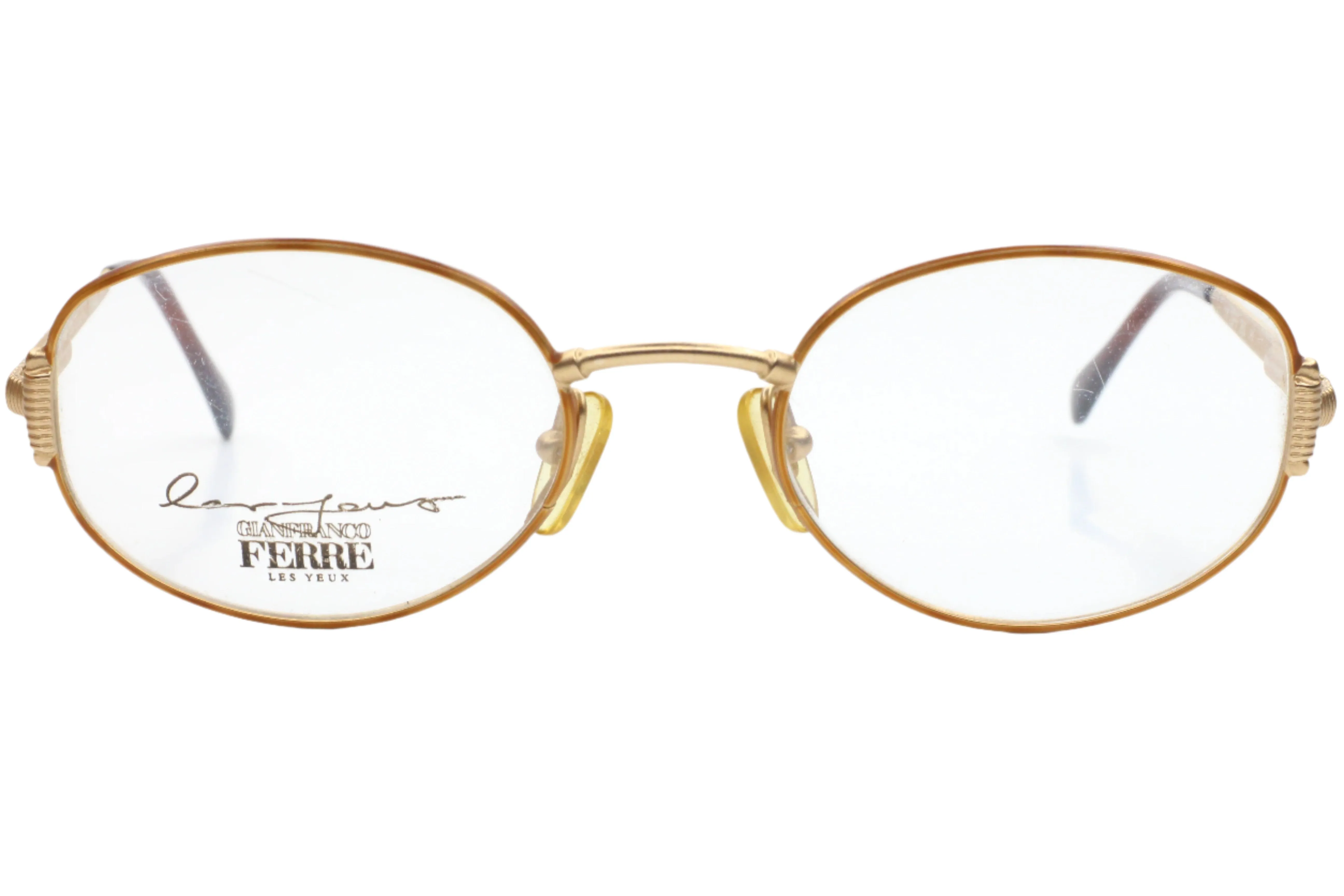GIANFRANCO FERRE GFF 260 Gold Vintage NOS Italy Eyeglasses 50mm