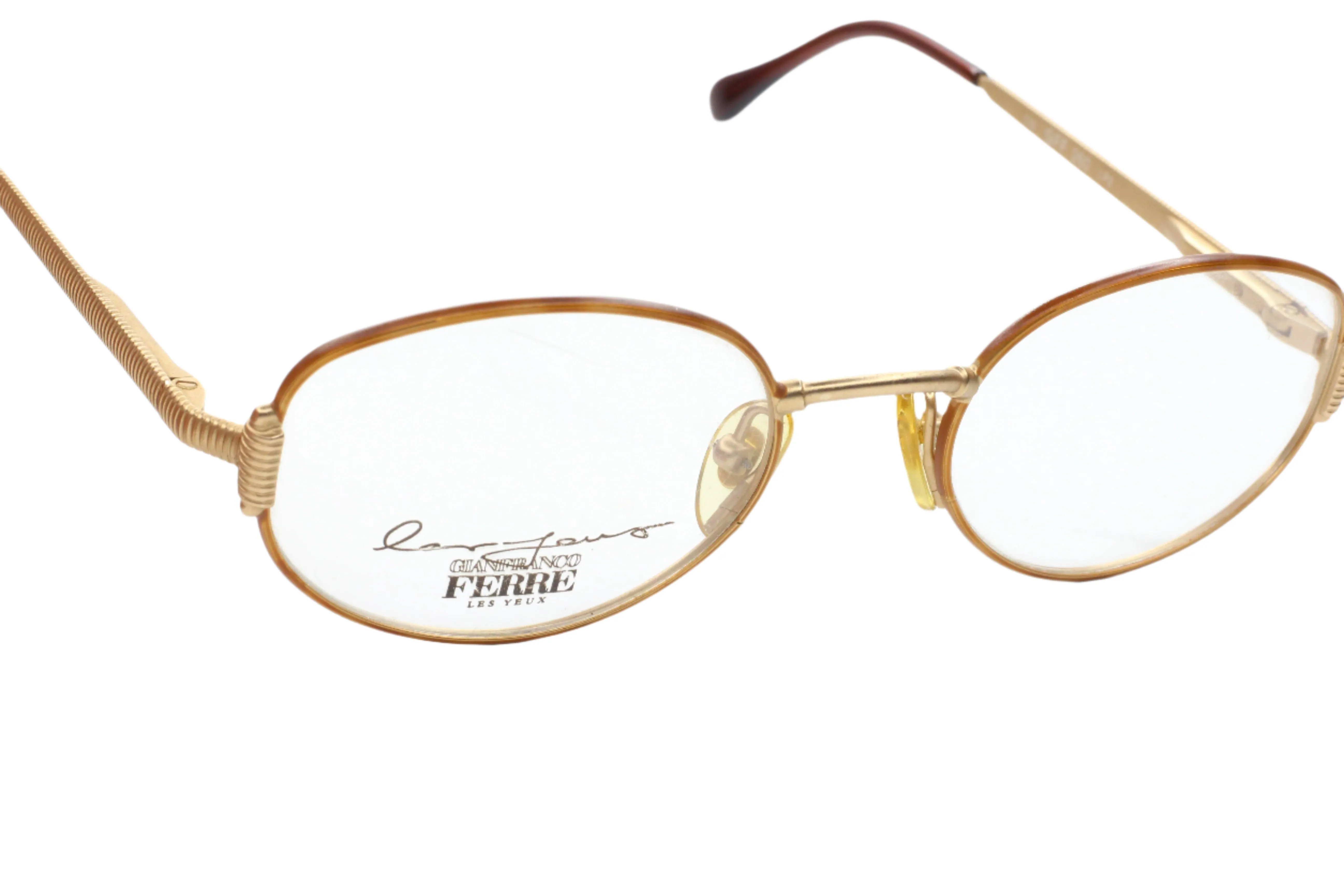 GIANFRANCO FERRE GFF 260 Gold Vintage NOS Italy Eyeglasses 50mm