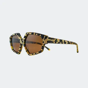GL1370 GEOMETRIC CRYSTAL SUNGLASSES