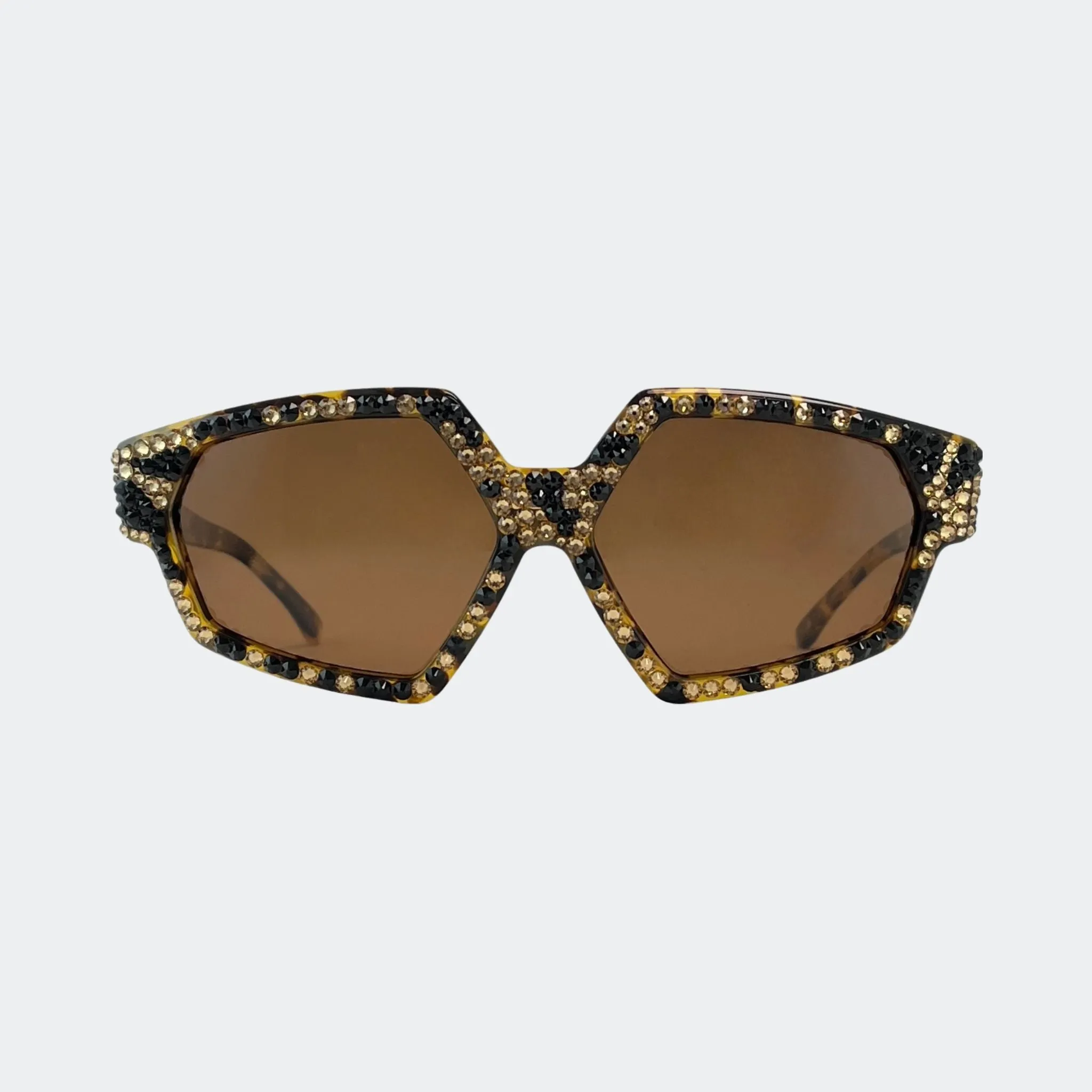 GL1370 GEOMETRIC CRYSTAL SUNGLASSES