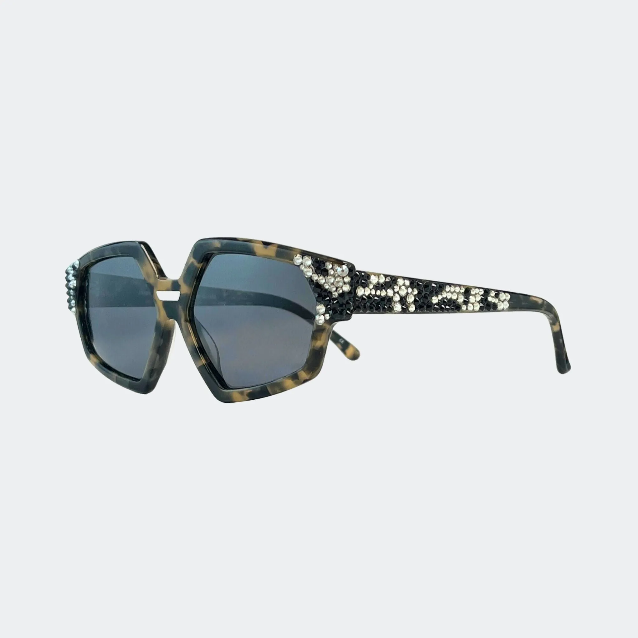 GL1370 GEOMETRIC CRYSTAL SUNGLASSES