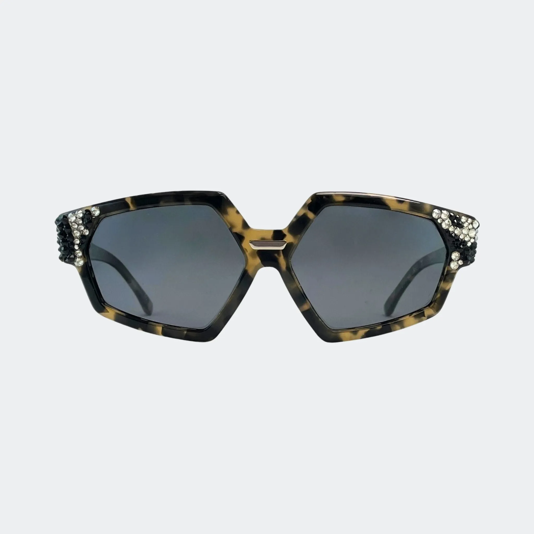 GL1370 GEOMETRIC CRYSTAL SUNGLASSES