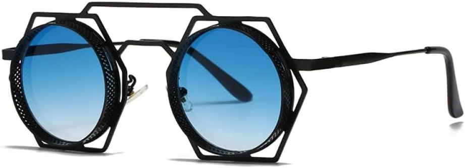Glasses Punk Sunglasses For Men Retro Steampunk Sunglasses Women Round Shades Vintage