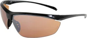 Global Vision Lieutenant Wraparound Motorcycle Riding Safety Sunglasses ANSI Z87.1 & MIL-PRF-32432 Standards Black Frame
