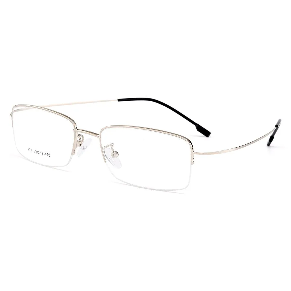 Gmei Men's Eyeglasses Semi Rim Memory Titanium Alloy Y879