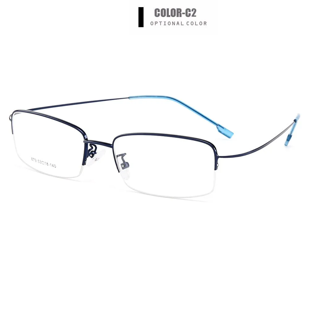 Gmei Men's Eyeglasses Semi Rim Memory Titanium Alloy Y879