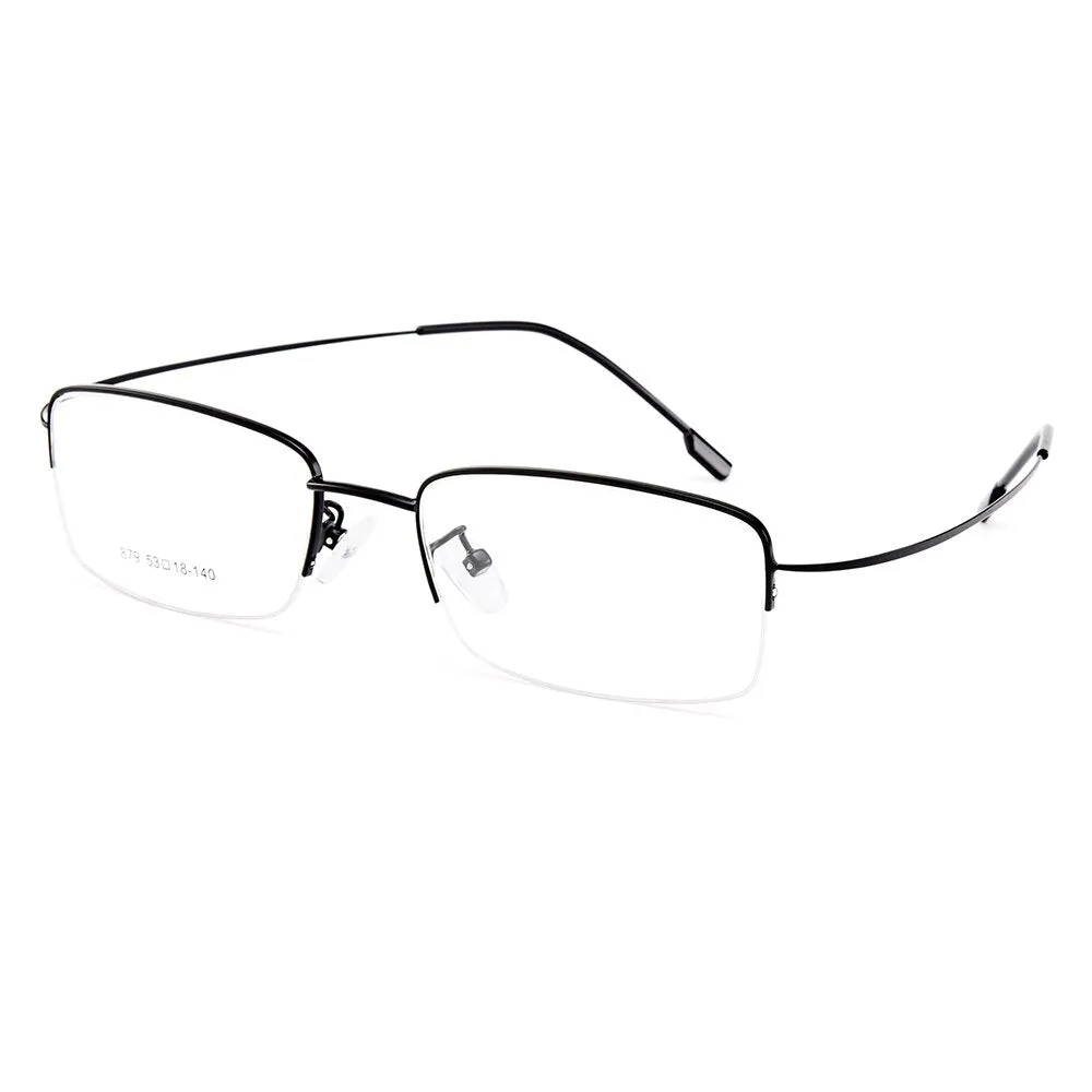 Gmei Men's Eyeglasses Semi Rim Memory Titanium Alloy Y879