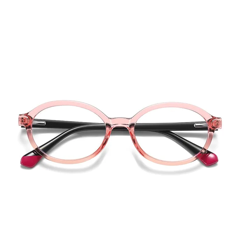 Gmei Unisex Children's Full Rim Round Small Square Tr 90 Titanium Eyeglasses 20205
