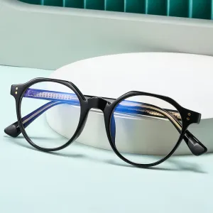 Gmei Unisex Eyeglasses Anti Blue Light Glasses Tr90 Round 2084