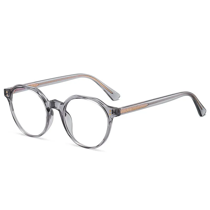 Gmei Unisex Eyeglasses Anti Blue Light Glasses Tr90 Round 2084