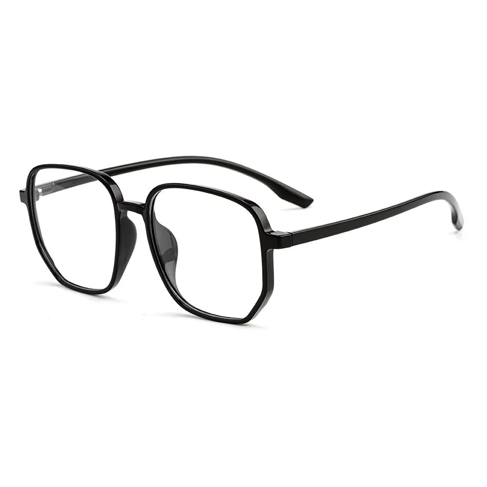 Gmei Unisex Eyeglasses Tr90 Frame Transparent Large Size Ultralight Plastic M9157