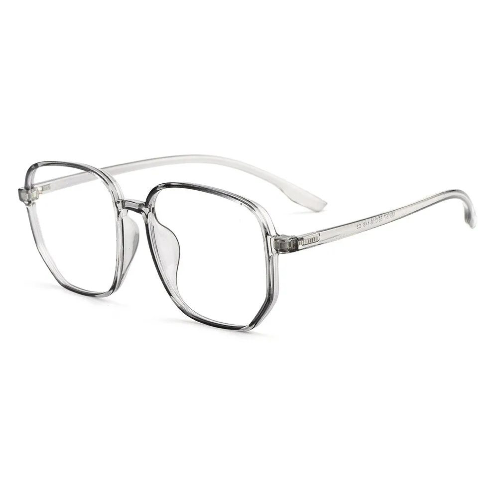 Gmei Unisex Eyeglasses Tr90 Frame Transparent Large Size Ultralight Plastic M9157