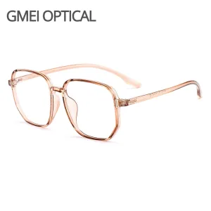 Gmei Unisex Eyeglasses Tr90 Frame Transparent Large Size Ultralight Plastic M9157