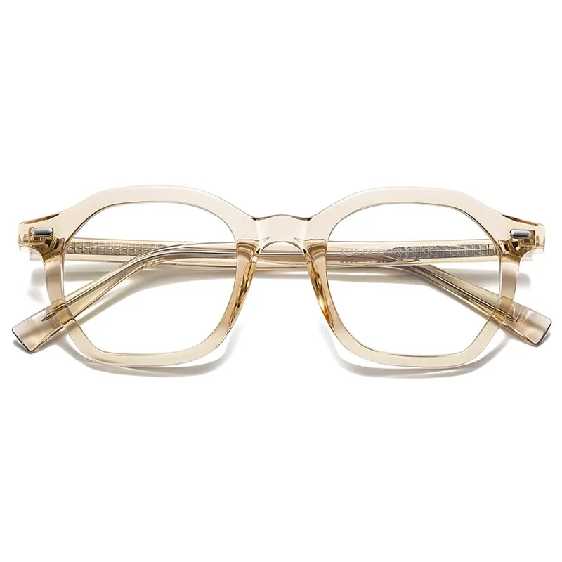 Gmei Unisex Full Rim Small Square Oval Tr 90 Titanium Eyeglasses 2095