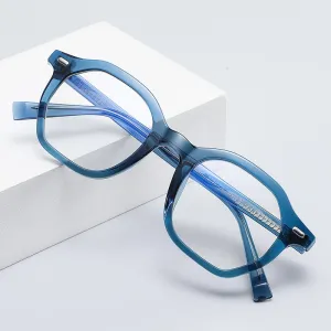 Gmei Unisex Full Rim Small Square Oval Tr 90 Titanium Eyeglasses 2095