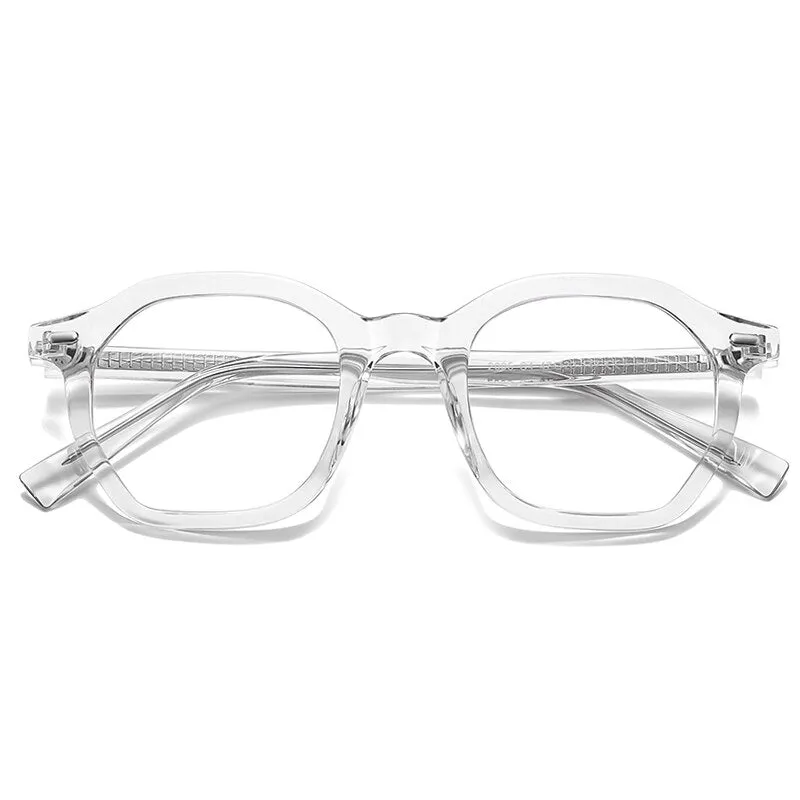 Gmei Unisex Full Rim Small Square Oval Tr 90 Titanium Eyeglasses 2095