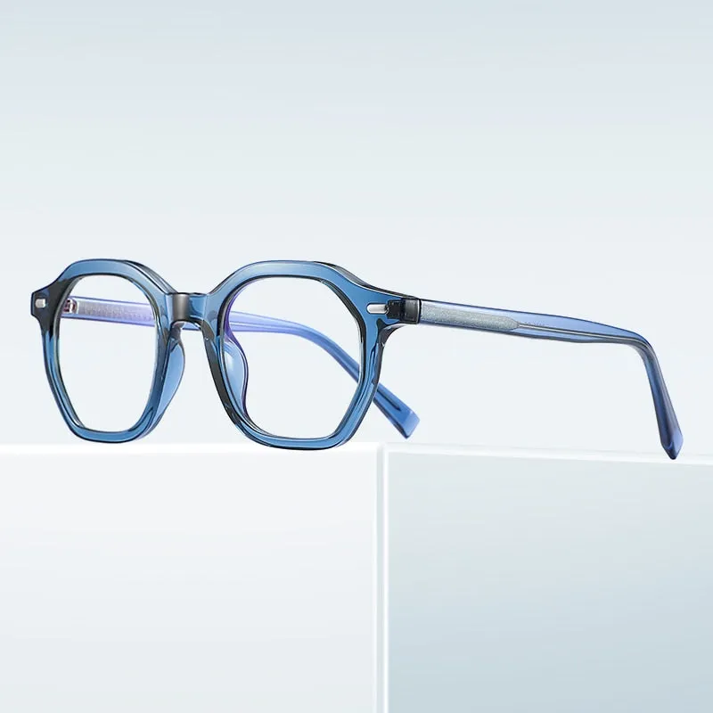 Gmei Unisex Full Rim Small Square Oval Tr 90 Titanium Eyeglasses 2095