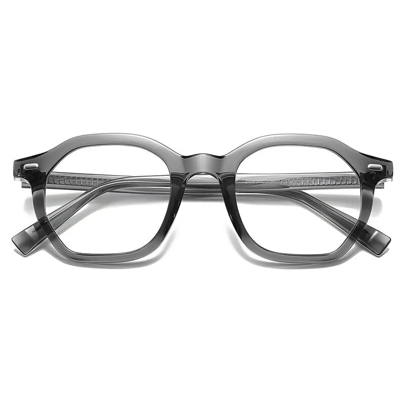 Gmei Unisex Full Rim Small Square Oval Tr 90 Titanium Eyeglasses 2095