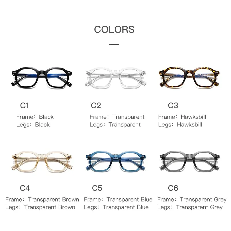 Gmei Unisex Full Rim Small Square Oval Tr 90 Titanium Eyeglasses 2095