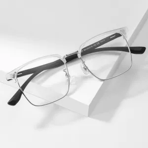 Gmei Unisex Full Rim Square Tr 90 Alloy Eyeglasses Tm16