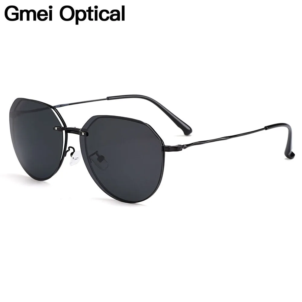 Gmei Women's Eyeglasses Clip On Sunglasses Titanium Alloy S9331