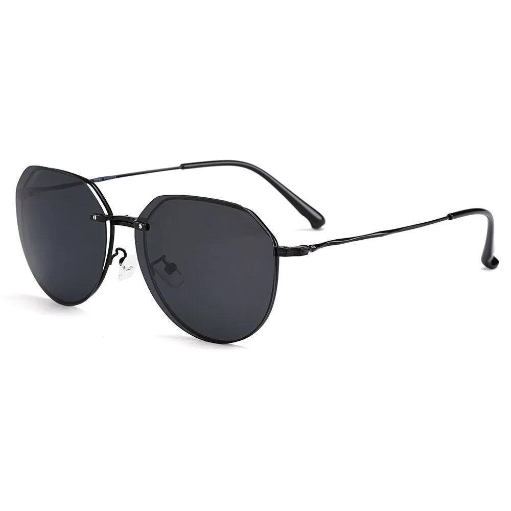 Gmei Women's Eyeglasses Clip On Sunglasses Titanium Alloy S9331