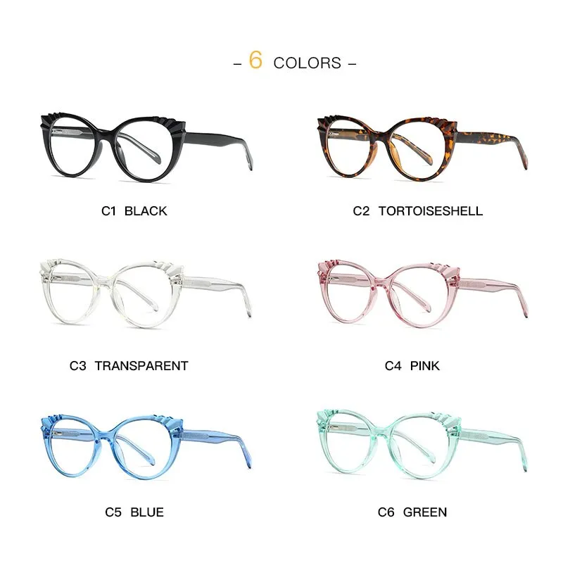 Gmei Women's Eyeglasses Tr90 Cp Transparent Frame Oval Frame 2037