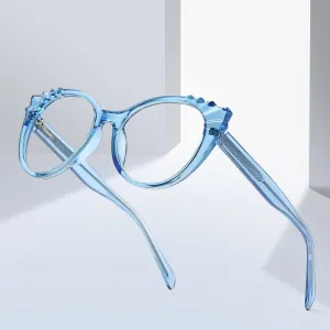 Gmei Women's Eyeglasses Tr90 Cp Transparent Frame Oval Frame 2037