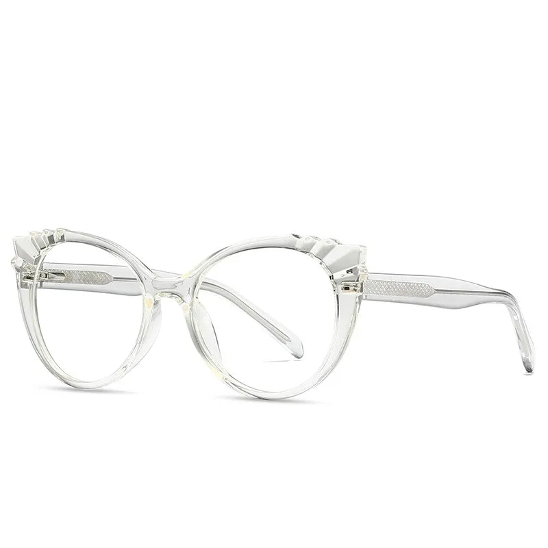 Gmei Women's Eyeglasses Tr90 Cp Transparent Frame Oval Frame 2037