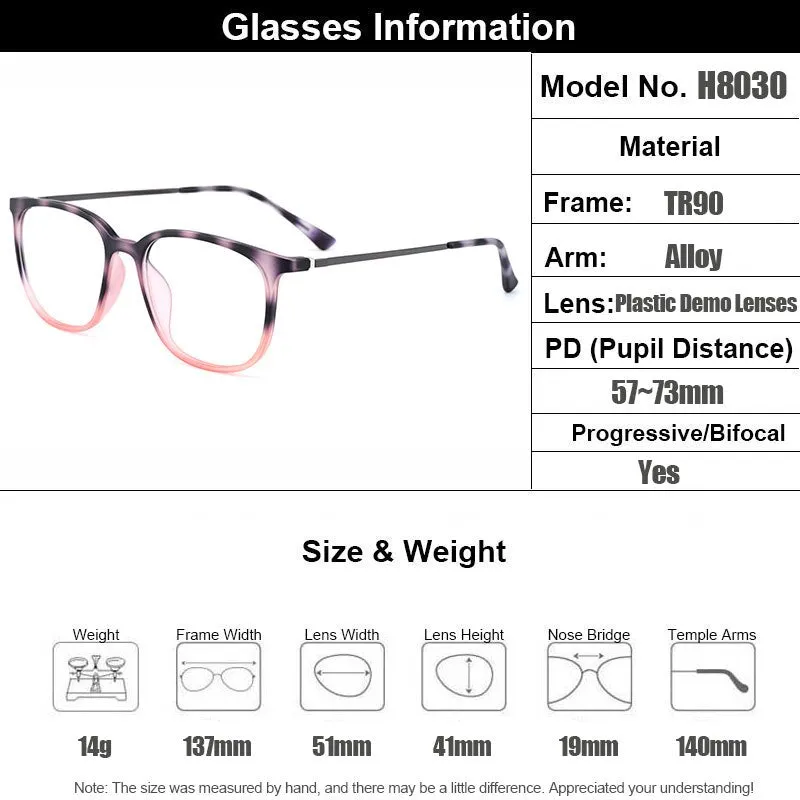 Gmei Women's Eyeglasses Ultra-Light Full-Rim Eyewear H8030