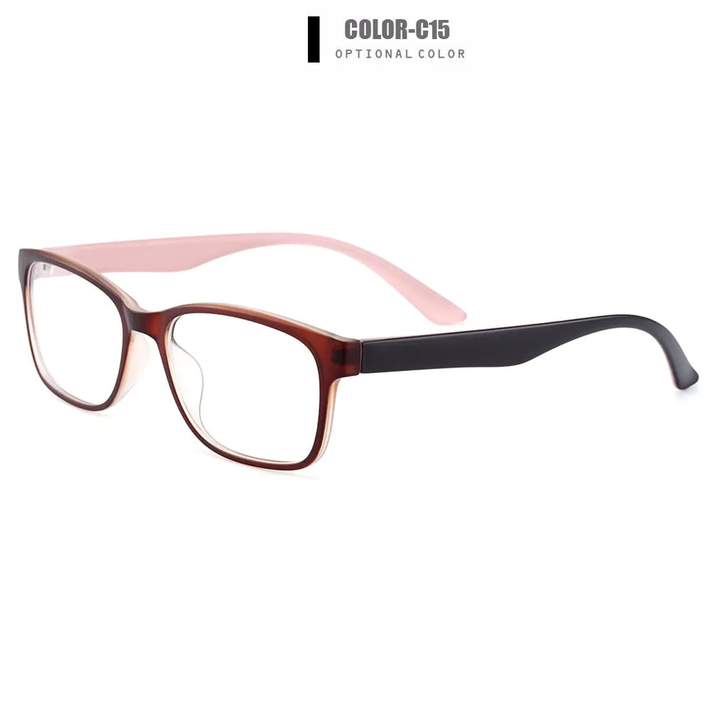 Gmei Women's Eyeglasses Ultralight Square Full Rim Plastic H8008