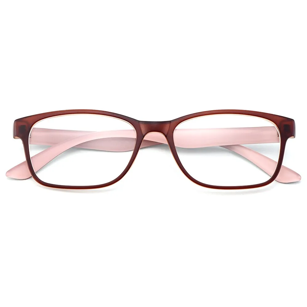Gmei Women's Eyeglasses Ultralight Square Full Rim Plastic H8008
