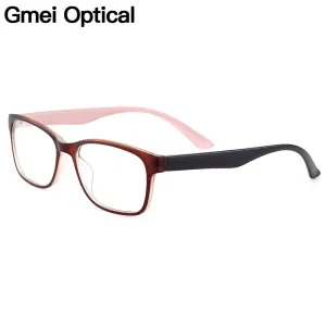 Gmei Women's Eyeglasses Ultralight Square Full Rim Plastic H8008