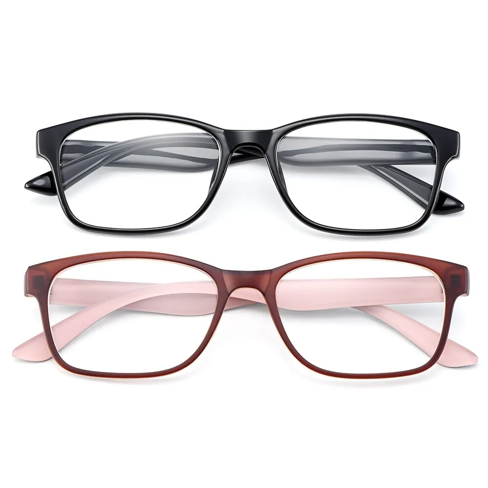 Gmei Women's Eyeglasses Ultralight Square Full Rim Plastic H8008