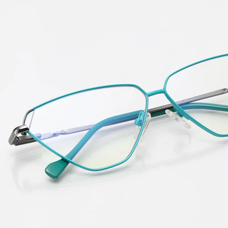 Gmei Women's Full Rim Alloy Cat Eye Frame Eyeglasses 3023