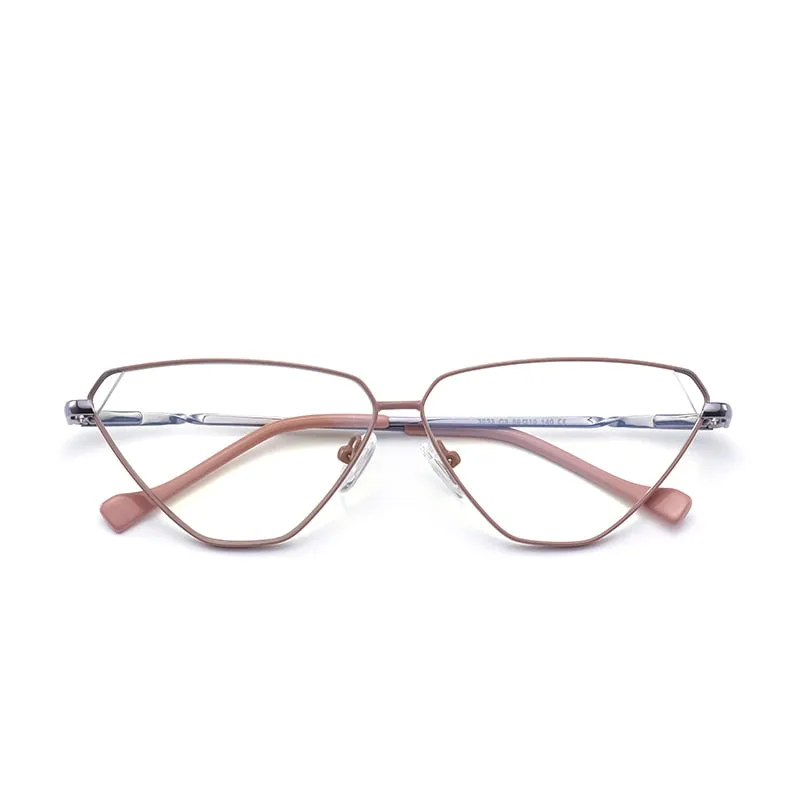 Gmei Women's Full Rim Alloy Cat Eye Frame Eyeglasses 3023
