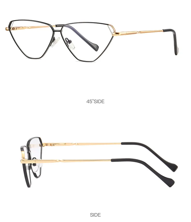 Gmei Women's Full Rim Alloy Cat Eye Frame Eyeglasses 3023