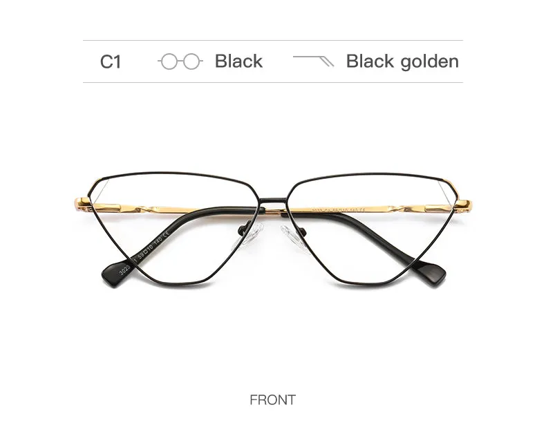 Gmei Women's Full Rim Alloy Cat Eye Frame Eyeglasses 3023