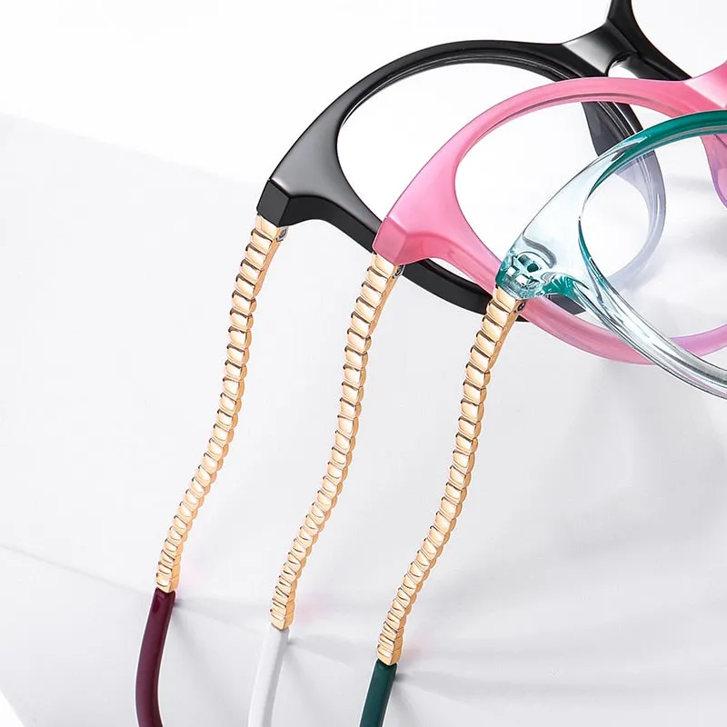 Gmei Women's Full Rim TR 90 Metal Round Frame Eyeglasses 2067