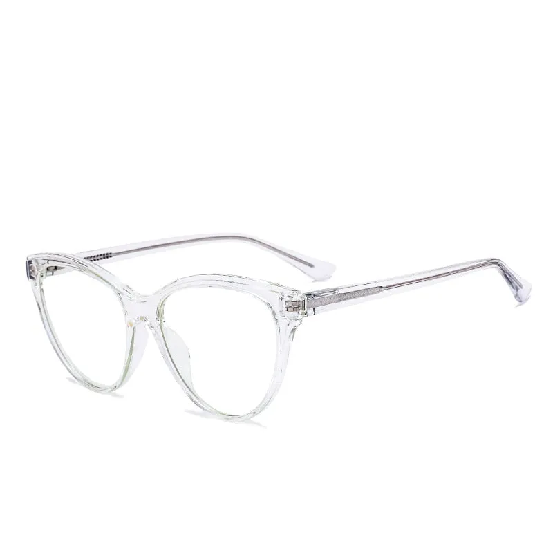 Gmei Women's Full Rim TR 90 Titanium Cat Eye Frame Eyeglasses 2039