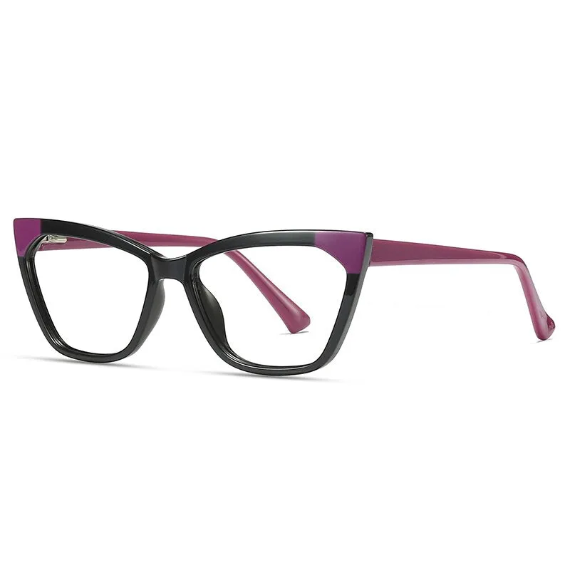 Gmei Women's Full Rim TR 90 Titanium Cat Eye Frame Eyeglasses 2040