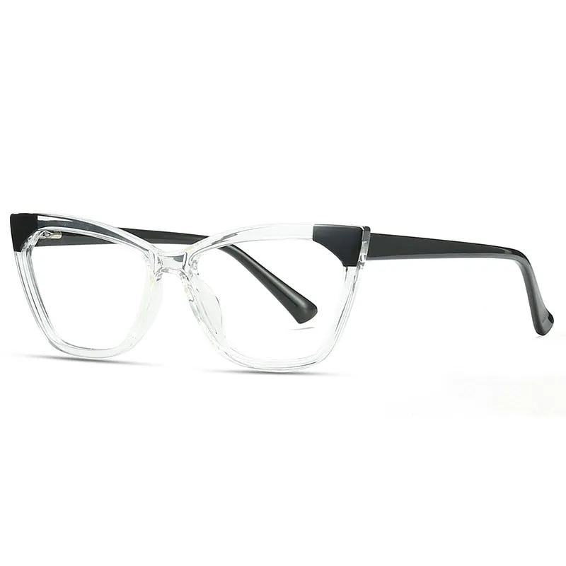 Gmei Women's Full Rim TR 90 Titanium Cat Eye Frame Eyeglasses 2040