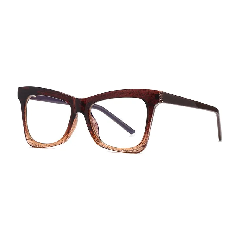 Gmei Women's Full Rim TR 90 Titanium Cat Eye Frame Eyeglasses 2042