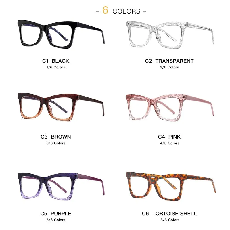 Gmei Women's Full Rim TR 90 Titanium Cat Eye Frame Eyeglasses 2042