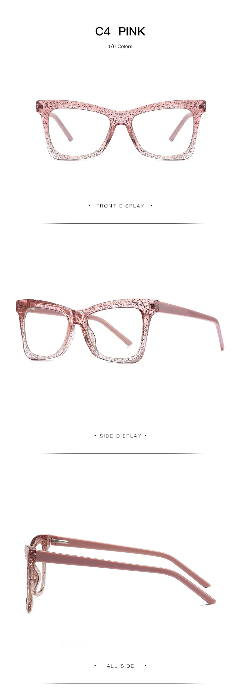 Gmei Women's Full Rim TR 90 Titanium Cat Eye Frame Eyeglasses 2042